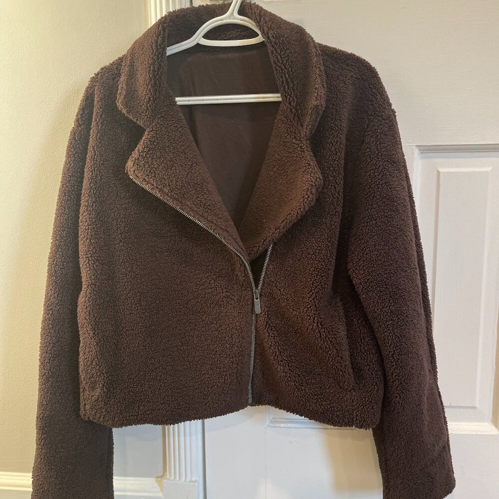 Lululemon Textured Fleece Collared Jacket